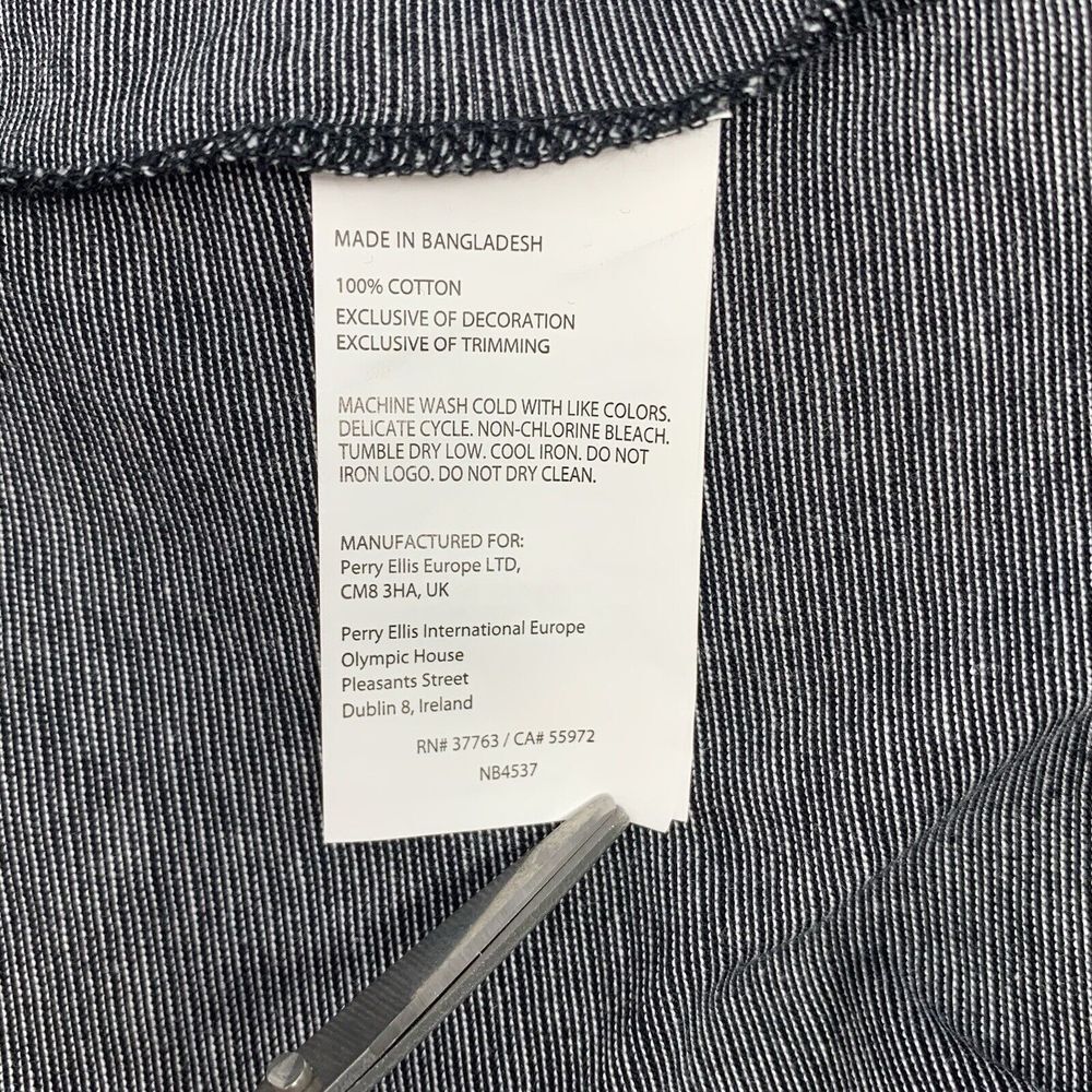 Original Penguin True Black Stripe Mens Short Sleeve T-Shirt w/ Pocket Size Med - Picture 7 of 9